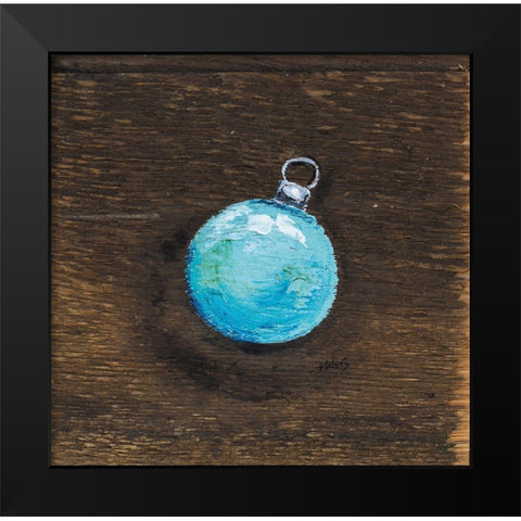 Blue Bulb Black Modern Wood Framed Art Print by Strong, Molly Susan