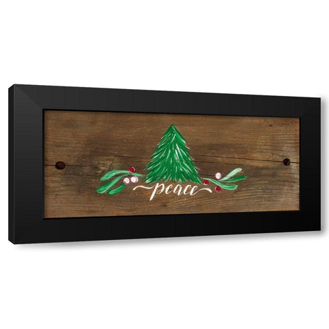 Peace Black Modern Wood Framed Art Print by Strong, Molly Susan