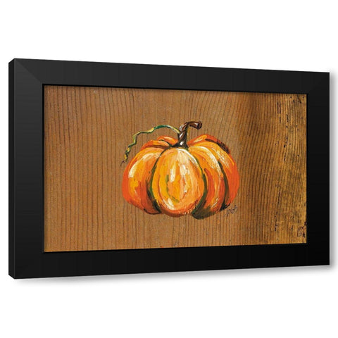 Orange Pumpkin Black Modern Wood Framed Art Print by Strong, Molly Susan