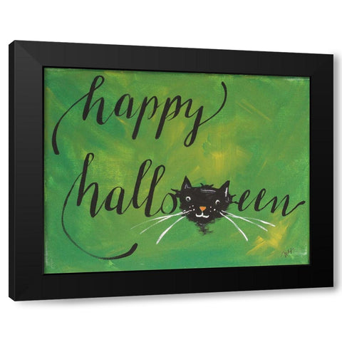 Happy Halloween Black Modern Wood Framed Art Print with Double Matting by Strong, Molly Susan