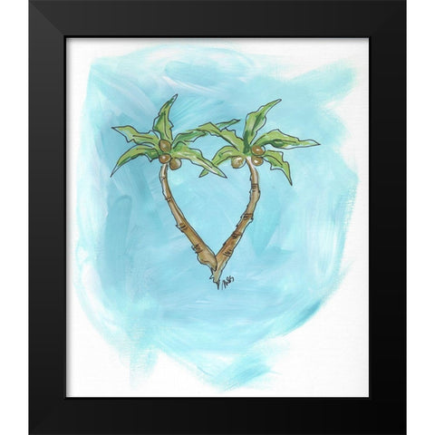 Palm Trees Black Modern Wood Framed Art Print by Strong, Molly Susan