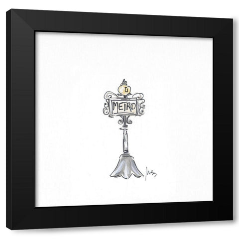 Metro Black Modern Wood Framed Art Print with Double Matting by Strong, Molly Susan