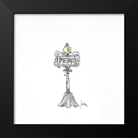 Metro Black Modern Wood Framed Art Print by Strong, Molly Susan