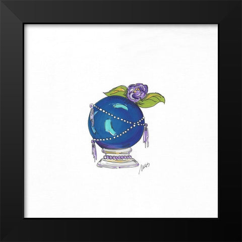 Crystal Ball Black Modern Wood Framed Art Print by Strong, Molly Susan