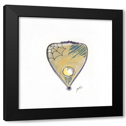 Cursor Black Modern Wood Framed Art Print by Strong, Molly Susan