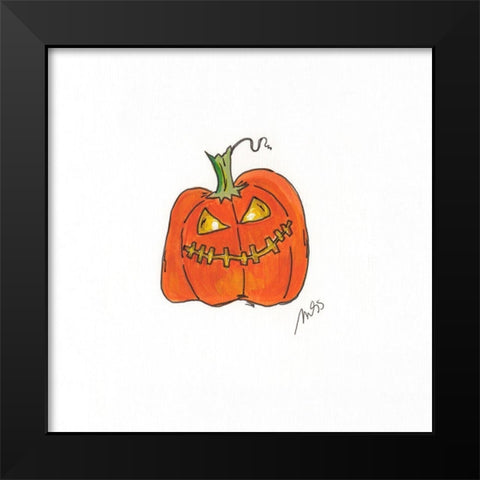 Jack O I Black Modern Wood Framed Art Print by Strong, Molly Susan
