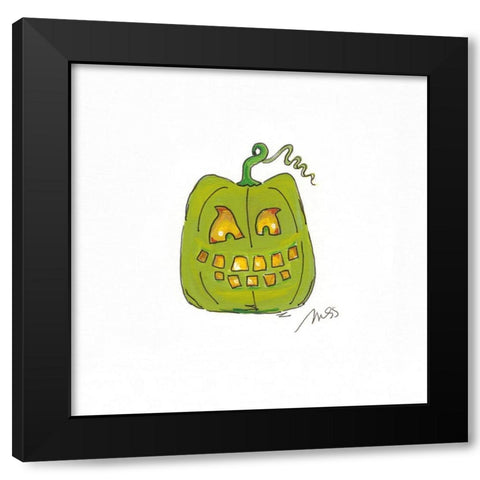 Jack O III Black Modern Wood Framed Art Print with Double Matting by Strong, Molly Susan