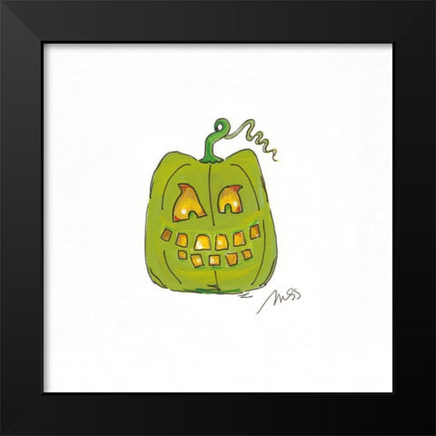 Jack O III Black Modern Wood Framed Art Print by Strong, Molly Susan