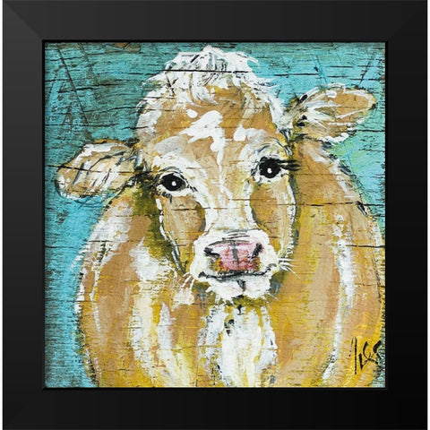 Blondie Black Modern Wood Framed Art Print by Strong, Molly Susan