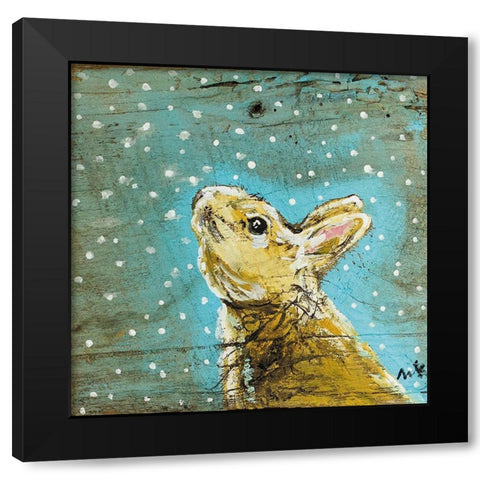 Bunny II Black Modern Wood Framed Art Print with Double Matting by Strong, Molly Susan
