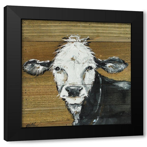 Black and White Cookie Black Modern Wood Framed Art Print by Strong, Molly Susan