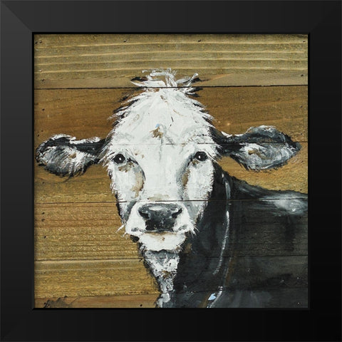 Black and White Cookie Black Modern Wood Framed Art Print by Strong, Molly Susan