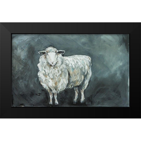 Sheep II Black Modern Wood Framed Art Print by Strong, Molly Susan