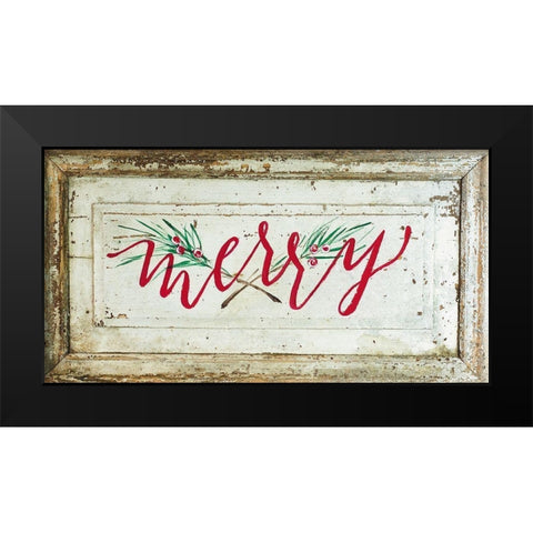 Merry Black Modern Wood Framed Art Print by Strong, Molly Susan