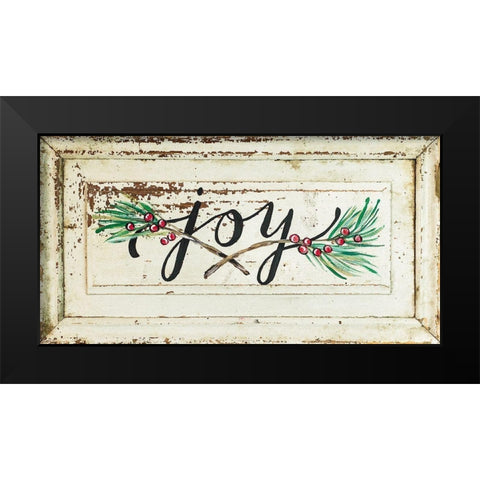 Joy Black Modern Wood Framed Art Print by Strong, Molly Susan