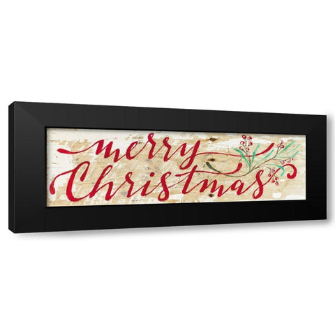 Merry Christmas II Black Modern Wood Framed Art Print by Strong, Molly Susan