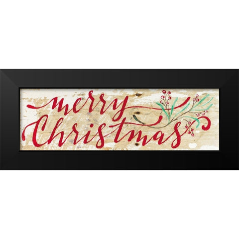 Merry Christmas II Black Modern Wood Framed Art Print by Strong, Molly Susan
