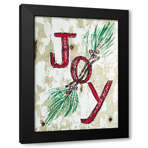 Joy Black Modern Wood Framed Art Print by Strong, Molly Susan