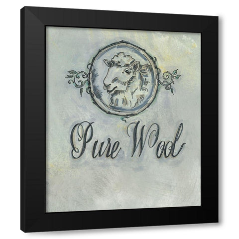 Pure Wool Black Modern Wood Framed Art Print by Strong, Molly Susan