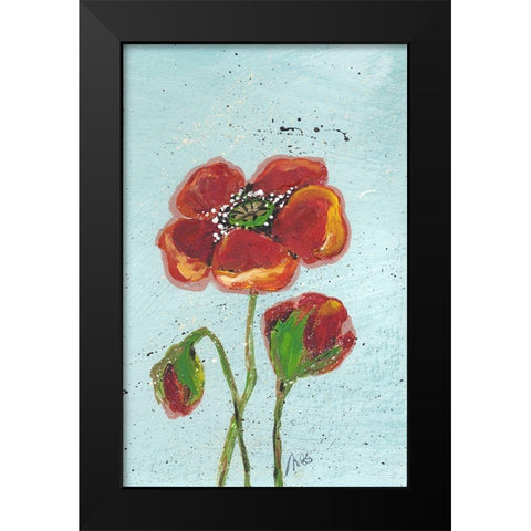 Poppies I Black Modern Wood Framed Art Print by Strong, Molly Susan