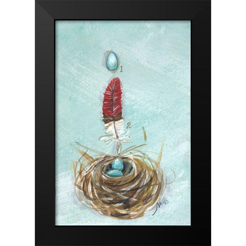 Robin Black Modern Wood Framed Art Print by Strong, Molly Susan