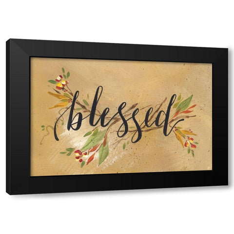 Blessed Black Modern Wood Framed Art Print by Strong, Molly Susan