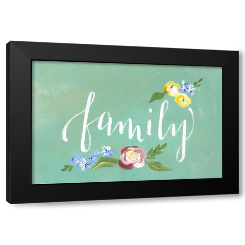 Family Black Modern Wood Framed Art Print by Strong, Molly Susan