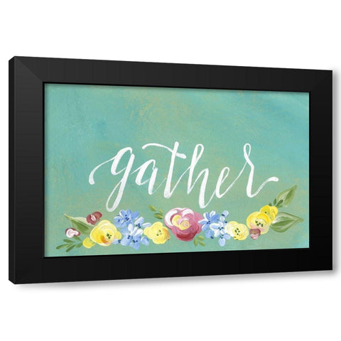 Gather Black Modern Wood Framed Art Print with Double Matting by Strong, Molly Susan