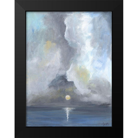 Moonlight I Black Modern Wood Framed Art Print by Strong, Molly Susan