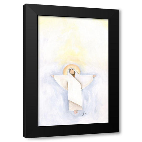 Cross Black Modern Wood Framed Art Print with Double Matting by Strong, Molly Susan