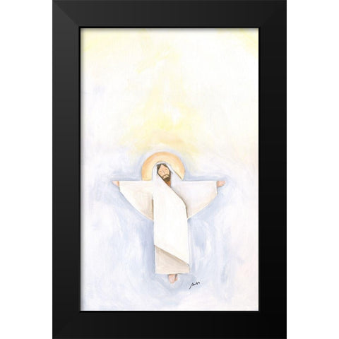 Cross Black Modern Wood Framed Art Print by Strong, Molly Susan
