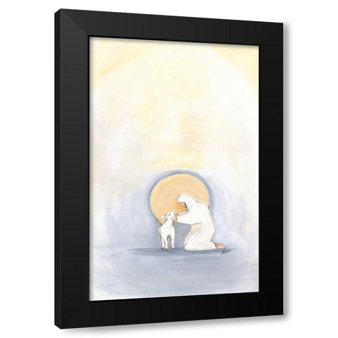 Lamb Black Modern Wood Framed Art Print by Strong, Molly Susan