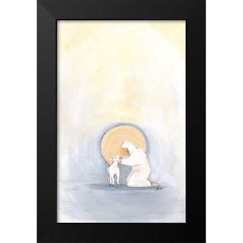 Lamb Black Modern Wood Framed Art Print by Strong, Molly Susan