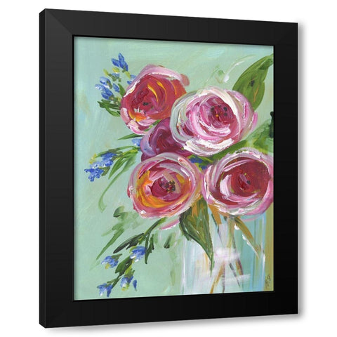 Floral Still Life Black Modern Wood Framed Art Print by Strong, Molly Susan