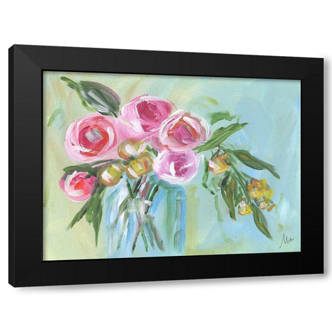Floral Still Life II Black Modern Wood Framed Art Print with Double Matting by Strong, Molly Susan