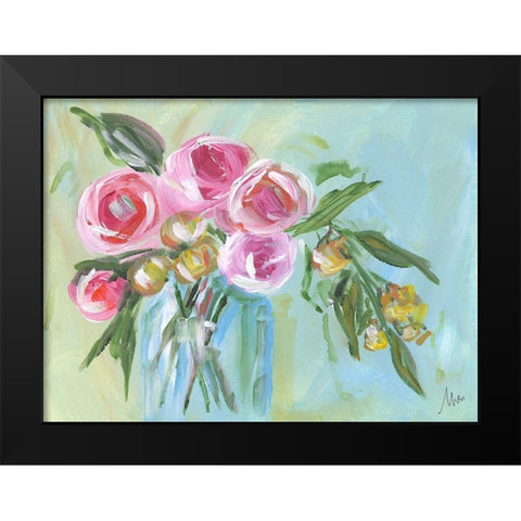 Floral Still Life II Black Modern Wood Framed Art Print by Strong, Molly Susan