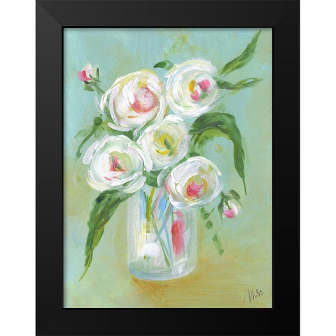 Floral Still Life III Black Modern Wood Framed Art Print by Strong, Molly Susan
