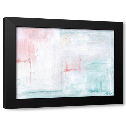 Pastel Abstract II Black Modern Wood Framed Art Print with Double Matting by Strong, Molly Susan