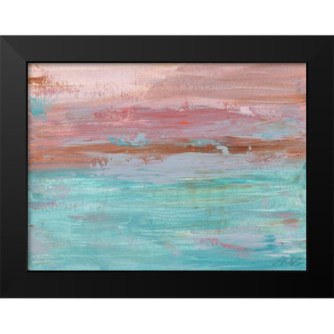 Abstract Black Modern Wood Framed Art Print by Strong, Molly Susan