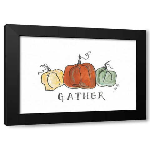 Gather Black Modern Wood Framed Art Print with Double Matting by Strong, Molly Susan