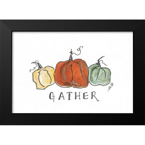 Gather Black Modern Wood Framed Art Print by Strong, Molly Susan