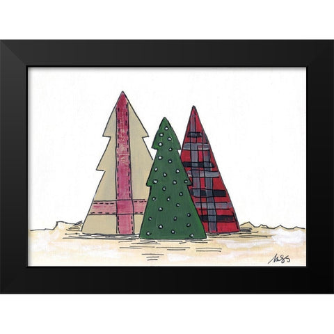 Trees Black Modern Wood Framed Art Print by Strong, Molly Susan