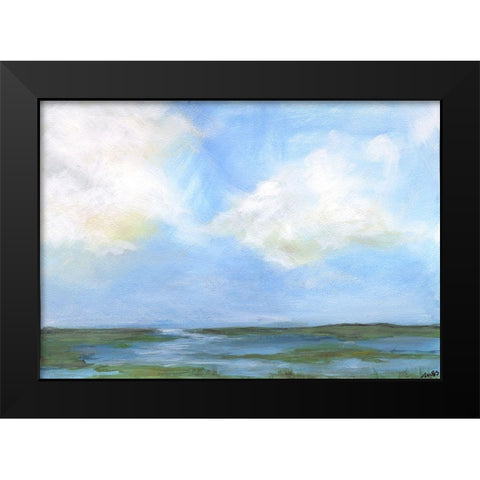 Mid Day Peace Black Modern Wood Framed Art Print by Strong, Molly Susan