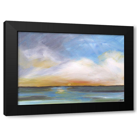 Sunset Black Modern Wood Framed Art Print by Strong, Molly Susan