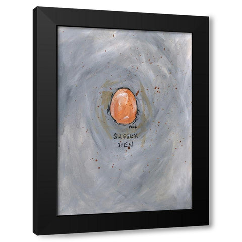 Sussex Hen Black Modern Wood Framed Art Print by Strong, Molly Susan