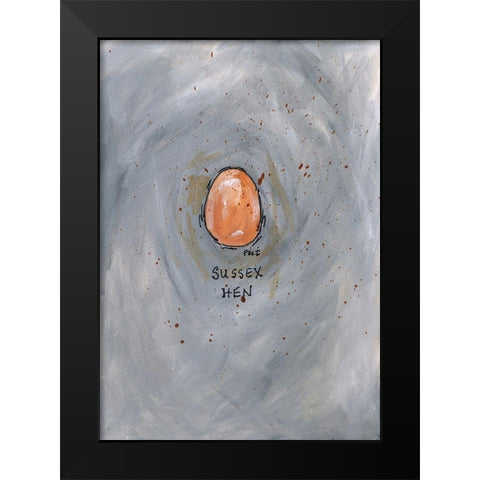 Sussex Hen Black Modern Wood Framed Art Print by Strong, Molly Susan