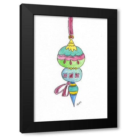 Ornament III Black Modern Wood Framed Art Print with Double Matting by Strong, Molly Susan