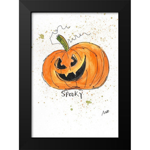 Spooky Black Modern Wood Framed Art Print by Strong, Molly Susan