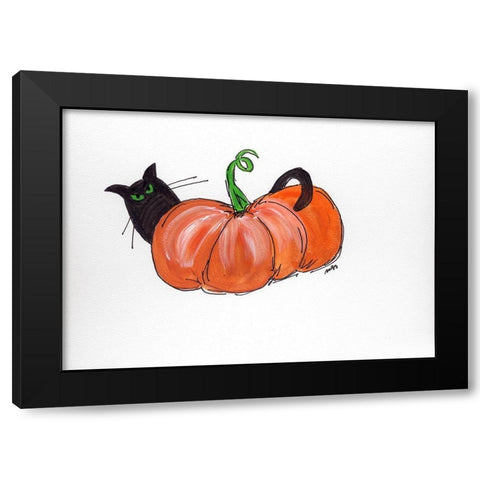 Peek a Boo III Black Modern Wood Framed Art Print by Strong, Molly Susan