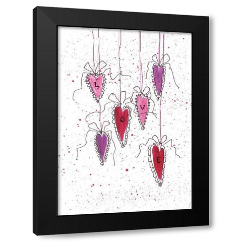 Love   Black Modern Wood Framed Art Print by Strong, Molly Susan